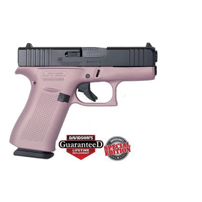 GLOCK 43X PINK BLACK SLIDE CHAMPAGNE 9MM 10 ROUND PISTOL