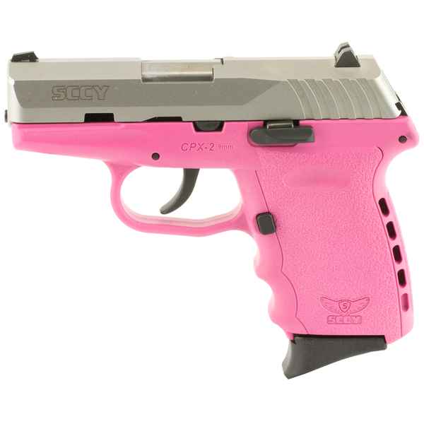 SCCY CPX-2 9mm 3.1" Barrel 10 Rounds Pink & Stainless Steel
