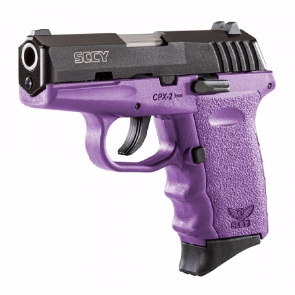 SCCY CPX-2 purple & black slide 9mm pistol