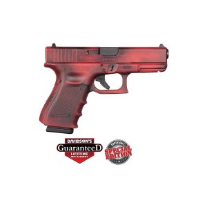 Glock 19 Gen4 Red Battleworn Pistol