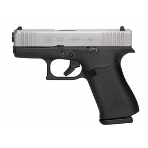 GLOCK 43X NIGHT SIGHTS 9MM SILVER 3.39" 10+1 PISTOL