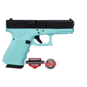 GLOCK 19 GEN4 ROBINS EGG BLACK SLIDE 9MM 15 ROUND PISTOL CKREEB