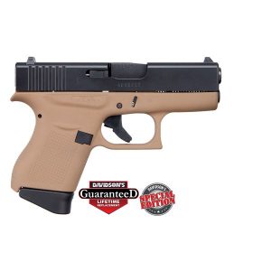 GLOCK 43 FLAT DARK EARTH W/ BLACK SLIDE USA 9MM PST CKDDEEB