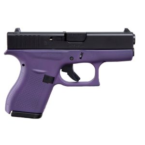 Right Glock 42 Purple w/ Black Slide .380ACP 6 Round Pistol