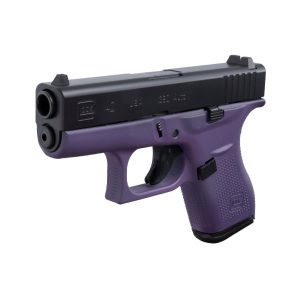 Left Side View Glock 42 Purple w/ Black Slide .380ACP 6 Round Pistol