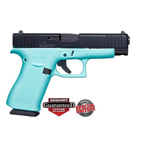 GLOCK 48 ROBINS EGG BLACK SLIDE USA 9MM PISTOL