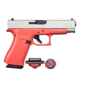 GLOCK 48 CORAL W/ SHIMMERING ALUMINUM SLIDE USA 9MM PISTOL