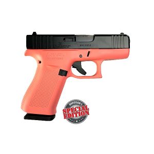GLOCK 43X 9MM CORAL BLACK SLIDE 10 ROUND PISTOL