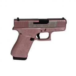 Glock 43X Glocks & Roses Pink Custom Engraved 9mm Pistol