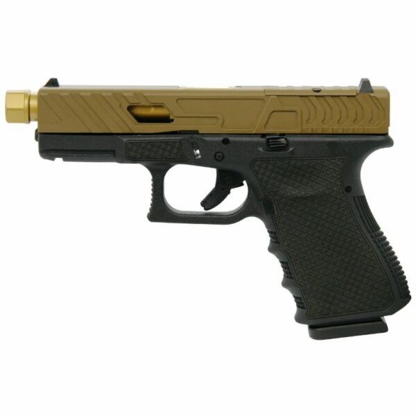 Glock 19 Gen3 9mm 4.6" Zaffiri Precision TB Chainmail Stippled Frame Bear Cut Slide
