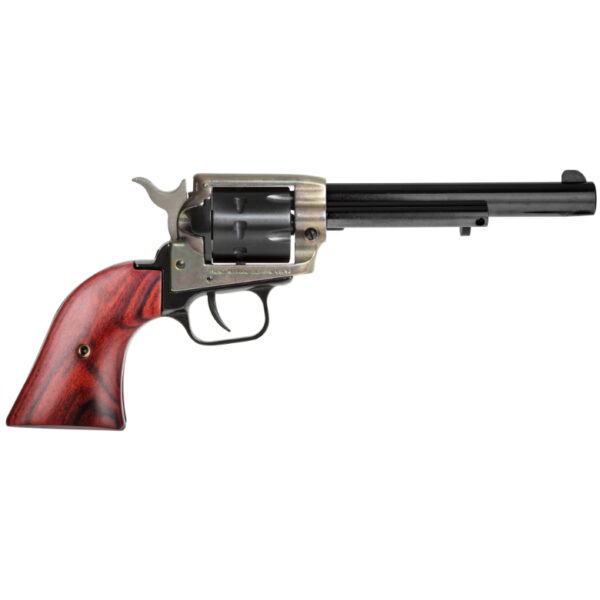 Heritage Rough Rider .22 LR Single Action Rimfire Revolver 6.5" Barrel 9 Rounds Cocobolo Wood Grips Case Hardened and Blued