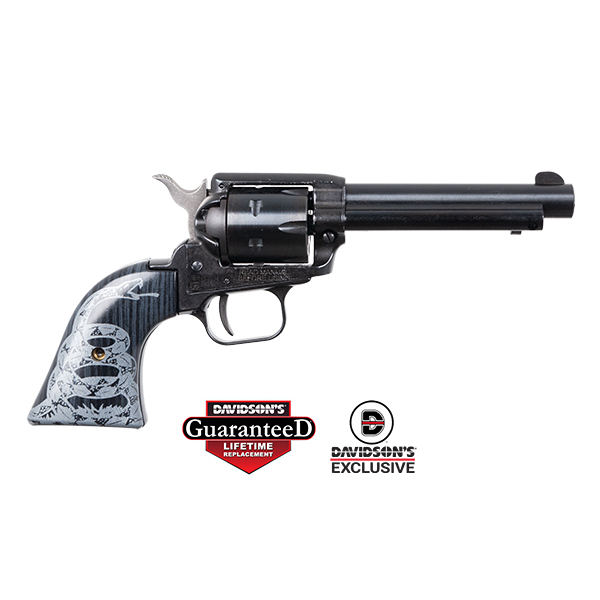 Heritage Rough Rider 22lr 4.75b Black w- Silver Snake Revolver