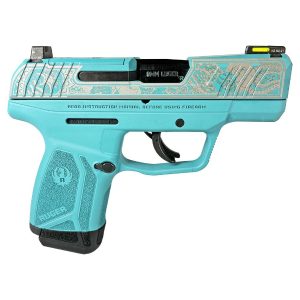 Ruger Max-9 Teal & Paisley Engraved Slide 9mm 12 Round Pistol