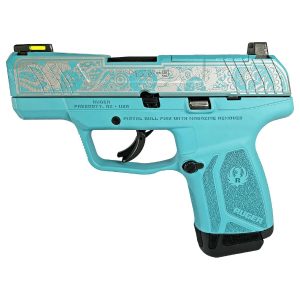Ruger Max-9 Teal & Paisley Engraved Slide 9mm 12 Round Pistol