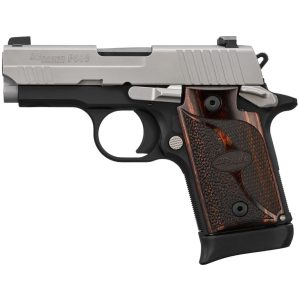Sig Sauer P938 Two Tone 9mm SAO NS Silver Slide Pistol