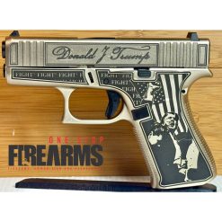 Glock 43x Custom Silver "Trump Fight" Trump 3.0 9mm Pistol