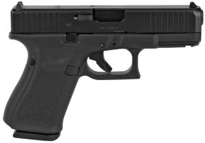 Glock G19 Gen5 MOS 9mm 4.02in black nDLC compact pistol left profile