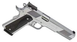Iver Johnson Arms EAGLEXLC45 Eagle XL 45 ACP 8+1 6" Steel Barrel, Bright Chrome High Polished Long/Serrated Steel Slide & Frame w/Beavertail, Diamondwood Walnut w/Integrated Logo Grip, Right Hand