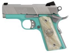 Iver Johnson 1911 Thrasher Officer 9mm 3.13" 8+1 Tiffany Blue Pearl Grip