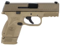 FN 66100818 509 Compact 9mm Luger 3.70" Barrel 12+1 Or 15+1, Flat Dark Earth Polymer Frame With Mounting Rail, Flat Dark Earth Stainless Steel Slide,  No Manual Safety