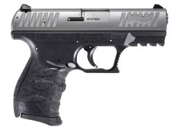 Walther Arms 5083501 CCP M2 + 9mm Luger 8+1 3.54" Barrel, Black Finish Picatinny Rail Frame, Serrated Sliver Stainless Steel Slide, Finger Grooved Polymer Grip