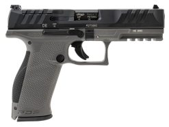 Walther Arms 2858371 PDP  9mm Luger 18+1 4.50" Black Polygonal Rifled Barrel, Black Optic Ready/Serrated Slide, Gray Polymer Frame w/Picatinny Rail, Black Performance Duty Texture Grips, Ambidextrous