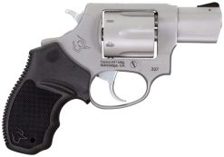 Taurus 232729 327  Small Frame 327 Federal Mag 6rd 2" Matte Stainless Steel Barrel, Cylinder & Frame, Black Finger Groove Rubber Grip, Hammer Safety