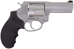 Taurus 260539NS Defender 605  SA/DA 38 Special +P or 357 Mag 5 Shot 3" Barrel, Overall Matte Finish Stainless Steel, Finger Grooved Black Hogue Rubber Grip, Night Front Sight