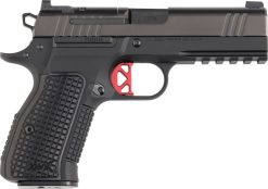 Dan Wesson 92103 DWX  Compact Frame 9mm Luger 15+1 4.95" Black Match Grade Barrel, Black DLC Serrated Steel Slide, Black Aluminum Frame w/Beavertail & Picatinny Rail, Black Textured Aluminum Grip