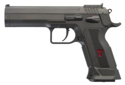 Tanfoglio TFLIMPROP9 Limited Custom  9mm Luger 19+1 4.76" Stainless Steel Barrel, Black Serrated Steel Slide, Black Polymer Frame w/Beavertail, Textured Grip