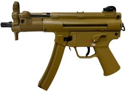 HK SP5K-PDW RAL8000 9mm 4.53" FDE 10+1 Pistol with 2 Magazines