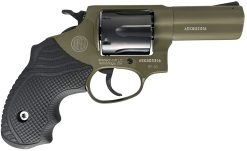 Rossi 2RP631FLOK RP63  Small Frame 357 Mag/38 Special +P 6rd 3" Sniper Green Cerakote Stainless Steel Barrel, Satin Stainless Cylinder, Sniper Green Cerakote Stainless Steel Frame, Black LOK Grip
