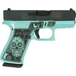 Glock 43X "Sugar Skull Glitter" Robin's Egg Blue 9mm 3.4" 10rd (2)
