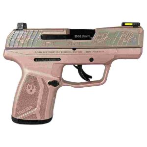 Ruger Max-9 Pro 9mm Rose Gold Frame Rose Engraved Slide 12-Round