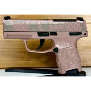 Sig Sauer Exclusive "Rose Gold N Roses" P365-380 Handgun 380 Auto 10rd Magazine 3.1" Barrel Black Manual Safety
