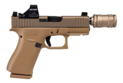 Glock SCT Shark Puppy 43X 9mm FDE Threaded Barrel with Holosun 407K and JK CCX9 10 Round