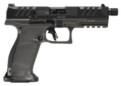 Walther Arms 2871971 PDP Pro SD Full Size 9mm Luger 10+1 5.10" Black Threaded Barrel, Black Optic Ready/Serrated Slide, Tungsten Gray Polymer Frame w/Picatinny Rail, Textured Polymer Grip