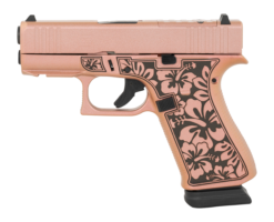 Glock 43X Pink Hibiscus 9mm 15+1 MOS Custom Pistol